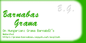 barnabas grama business card